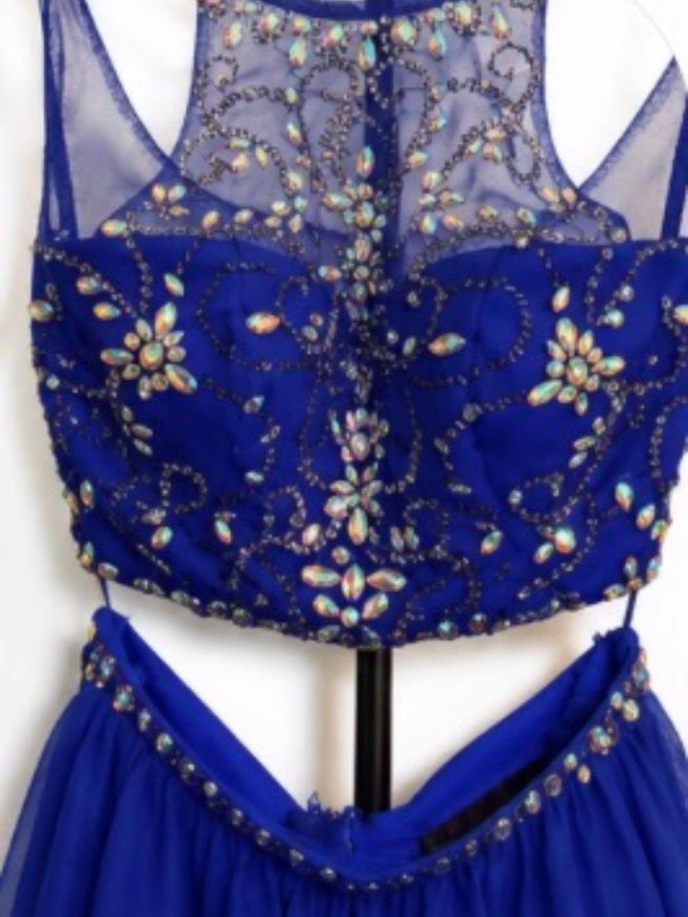 Blondie Nites by Mary Ellen Royal Blue Two-Piece Formal Dress | Size 3 - Picture 3 of 7